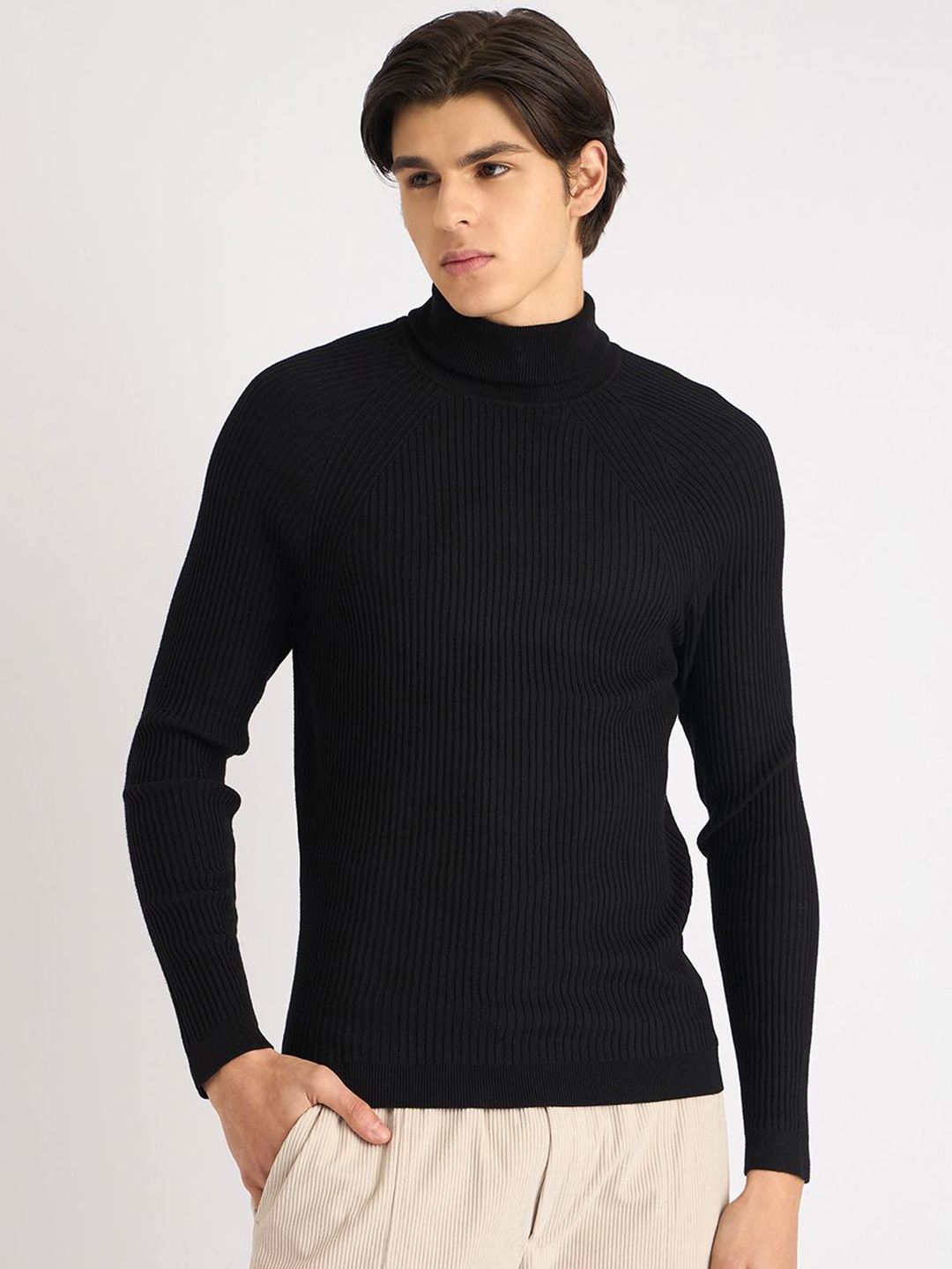 

Antony Morato Men Long Sleeves Pullover Sweater, Black