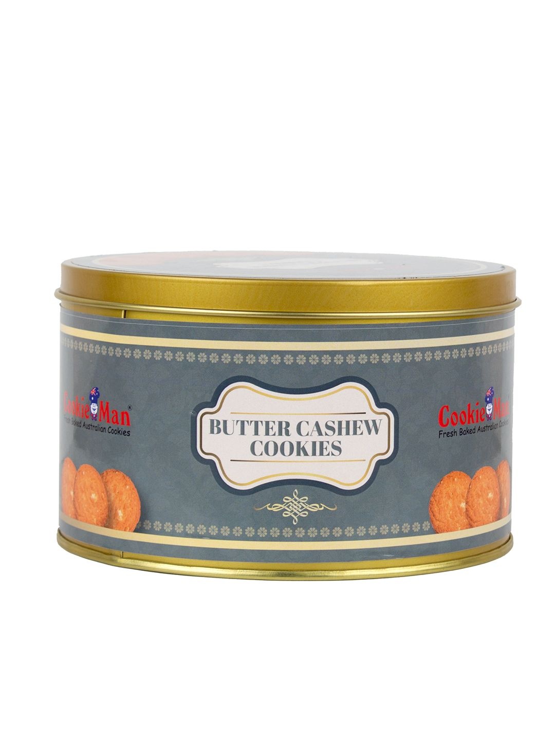 

Cookieman Butter Cashew Cookies Gift Tin - 300g, Grey