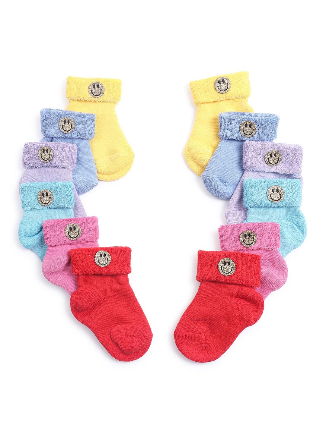 

TIPY TIPY TAP Kids Pack Of 6 Ankle Length Socks, Red