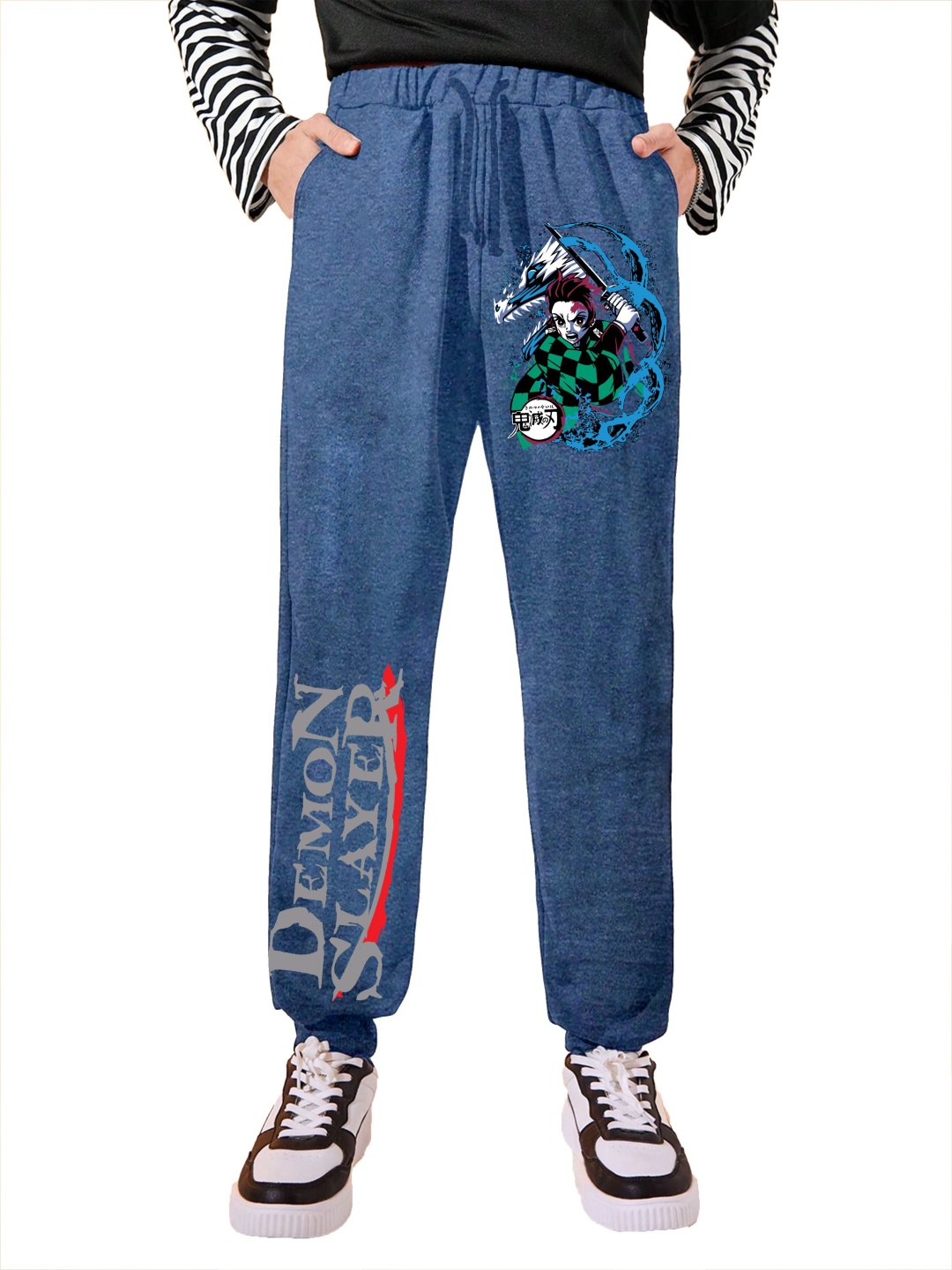 

BAESD Boys Printed Joggers Trousers, Blue