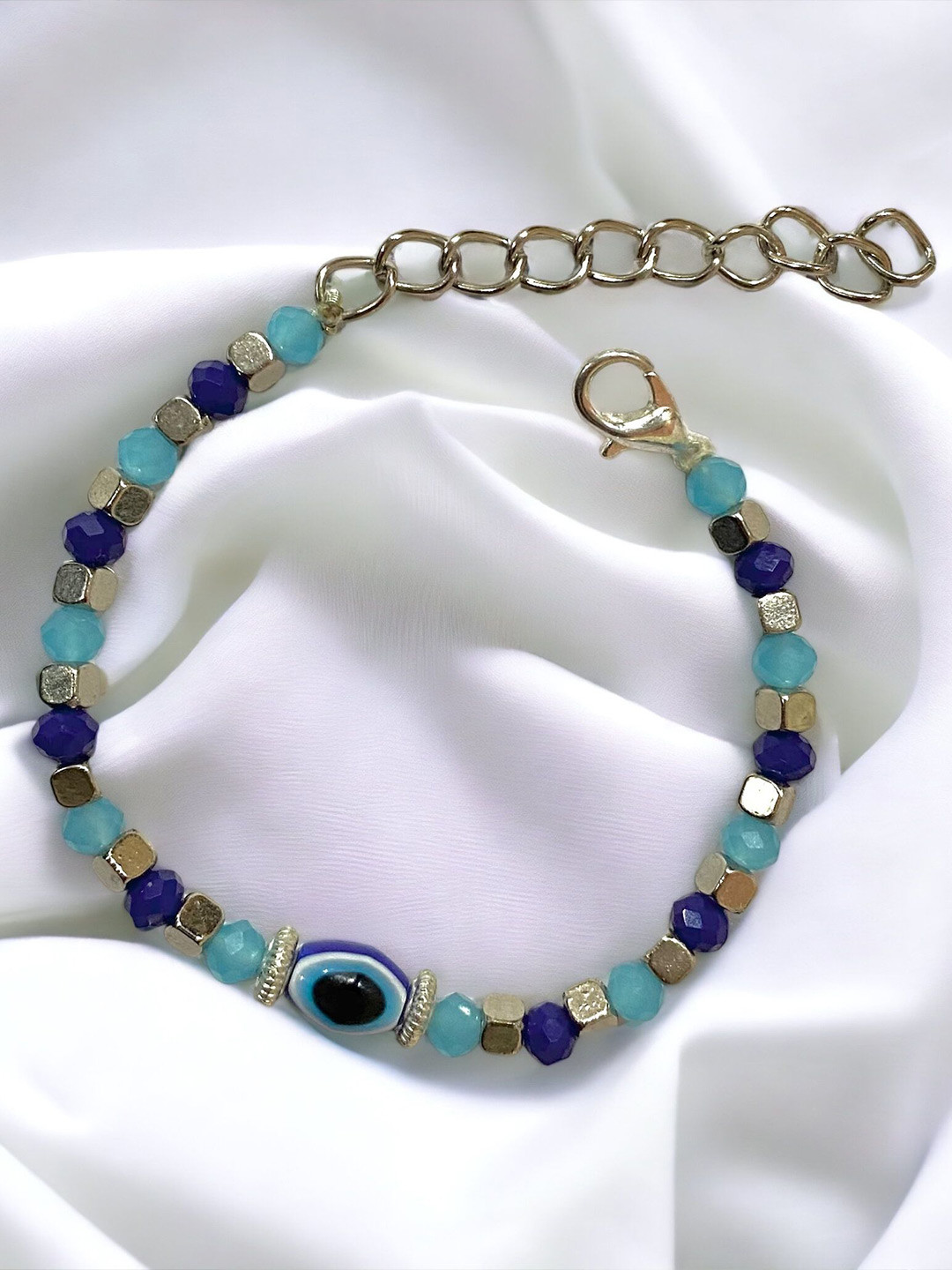 

AARTISAI Beaded Evil Eye Wraparound Bracelet, Blue