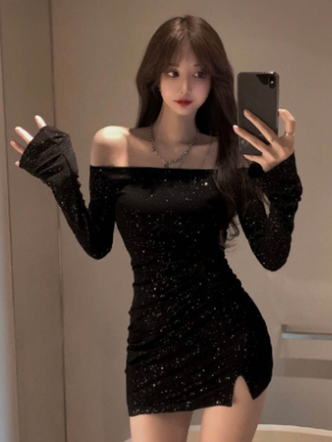 

StyleCast Off-Shoulder Bodycon Dress, Black