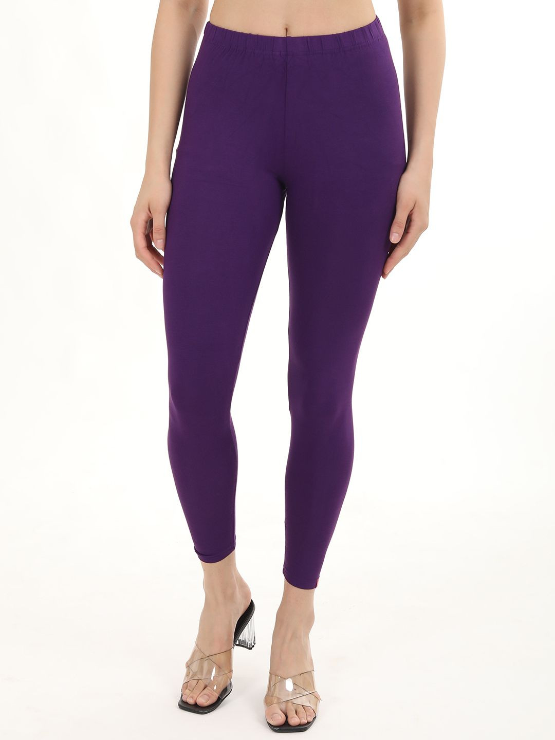 

Fly Birds Women Mid-Rise Ankle-Length Leggings, Purple