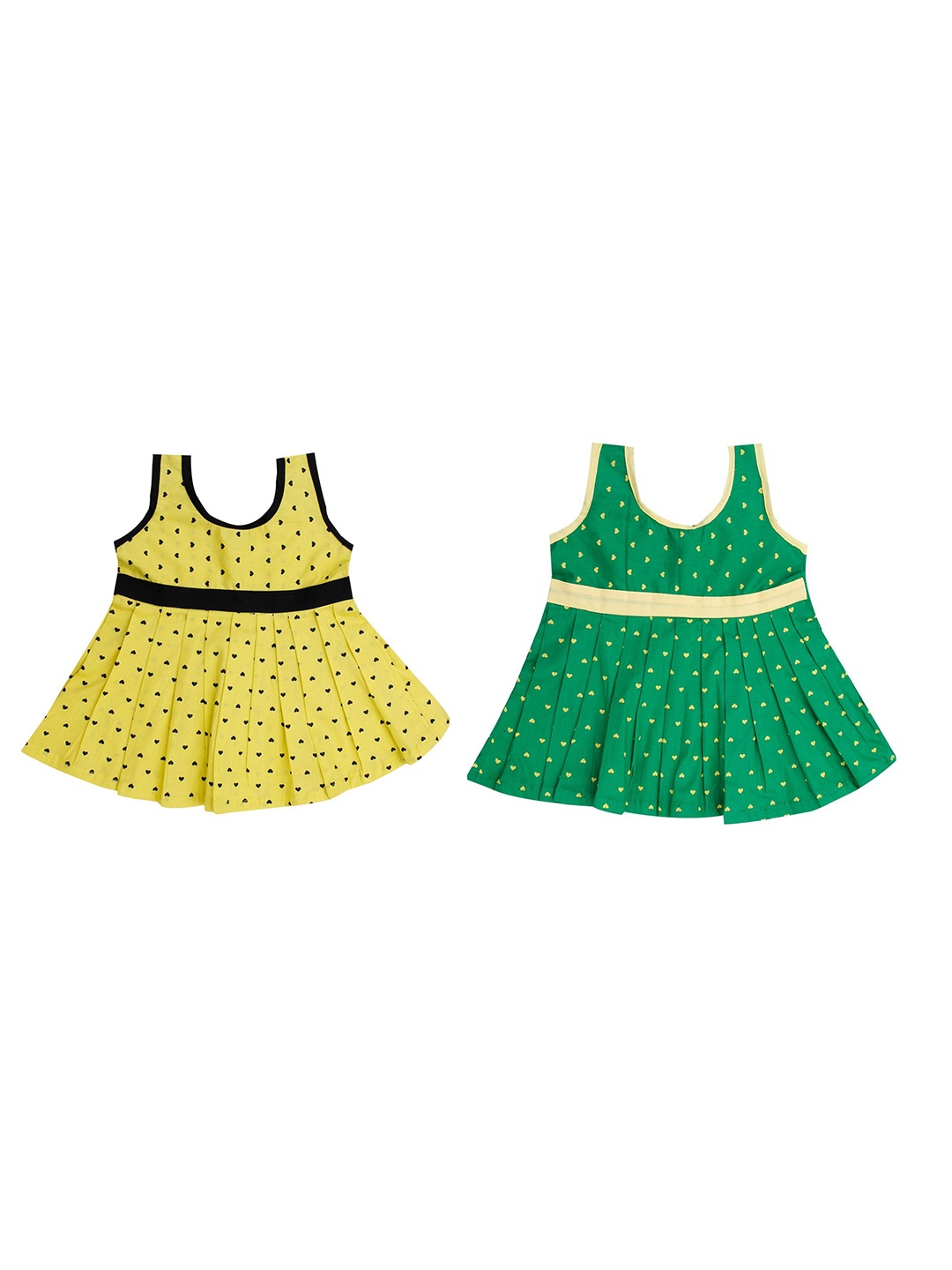 

The Creators Girls Pack Of 2 Cotton A-Line Dress, Yellow
