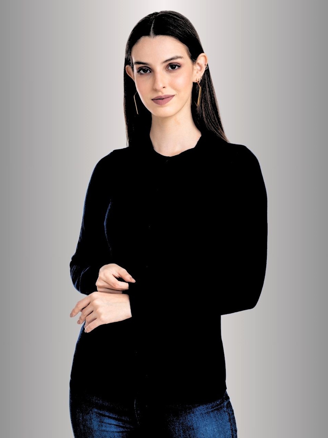 

Moda Elementi Women Woollen Cardigan, Black