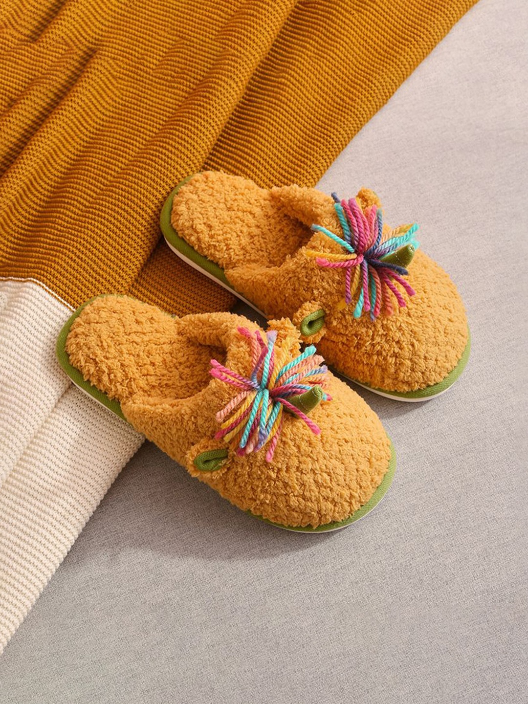 

glitchez Women Room Slippers, Mustard