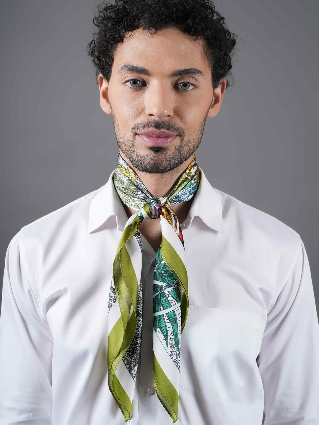 

Tossido Men Printed Scarf, Green