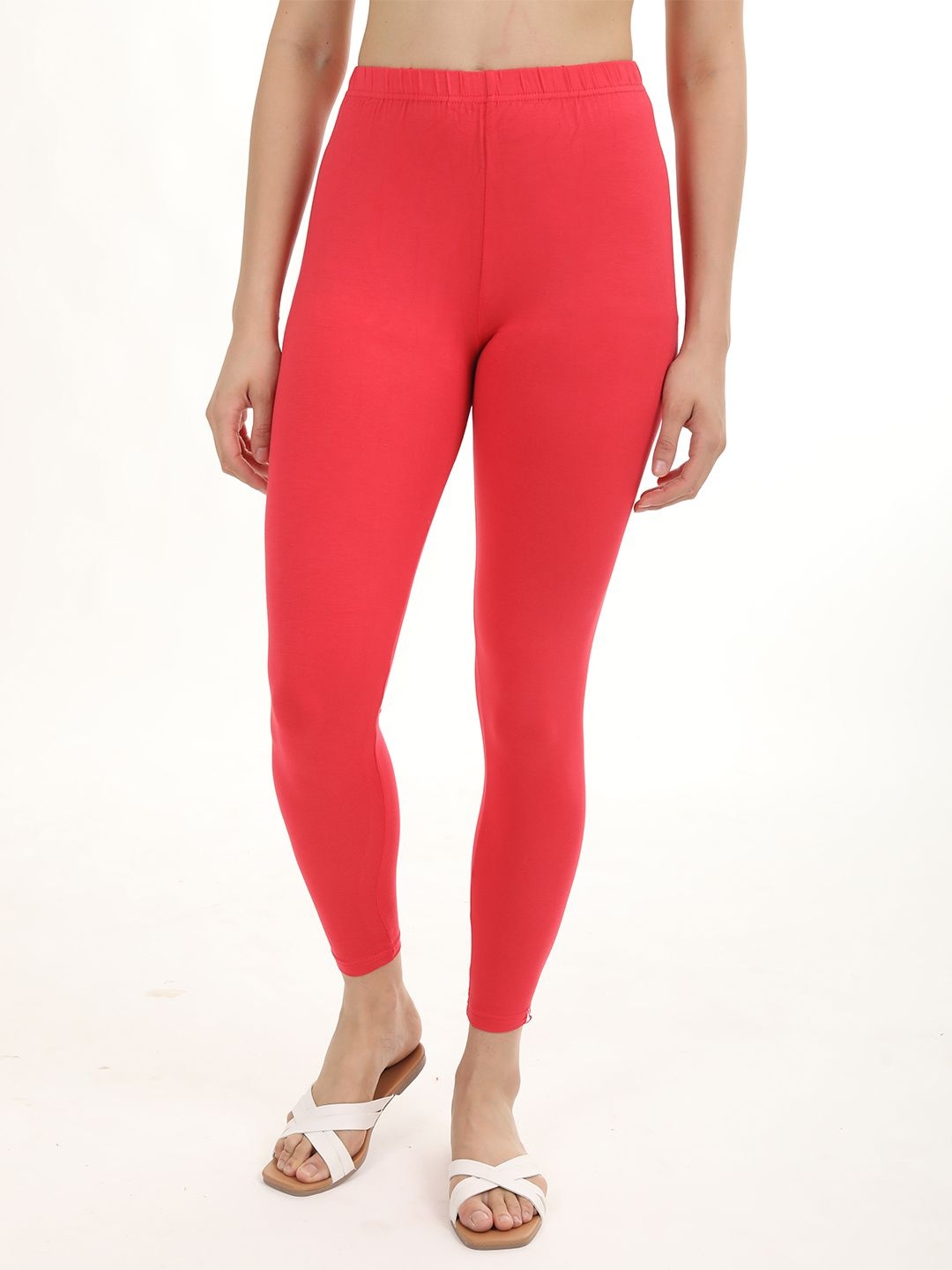 

Fly Birds Women Mid-Rise Ankle-Length Leggings, Coral