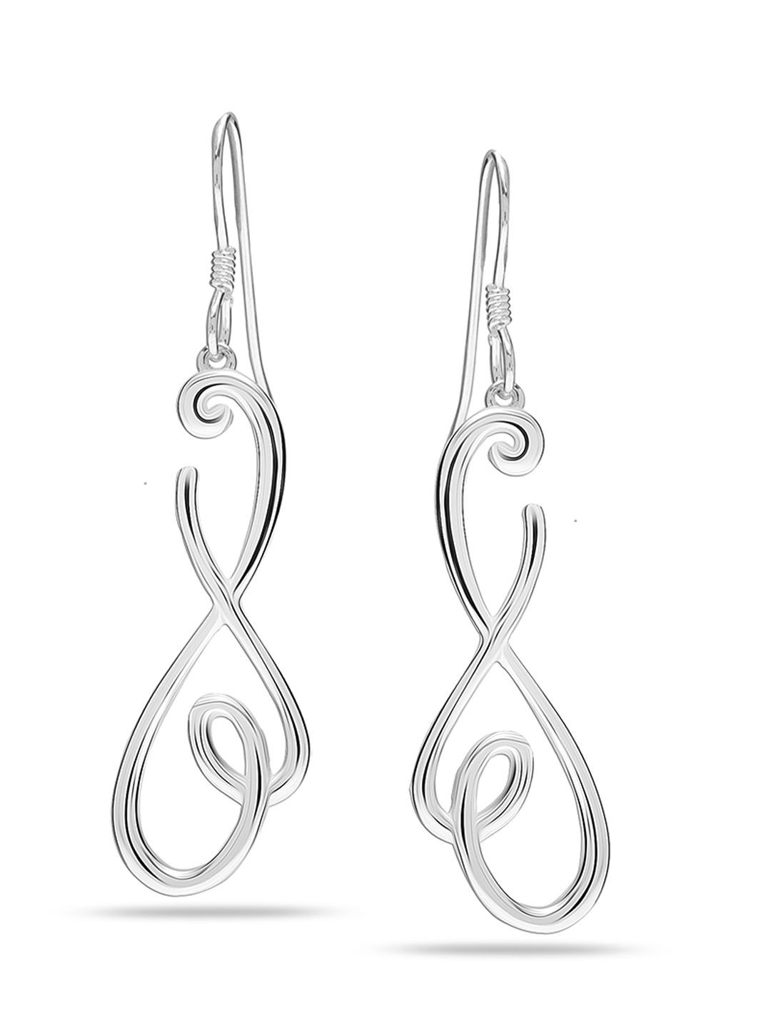 

LeCalla 925 Sterling Silver-Plated Contemporary Drop Earrings