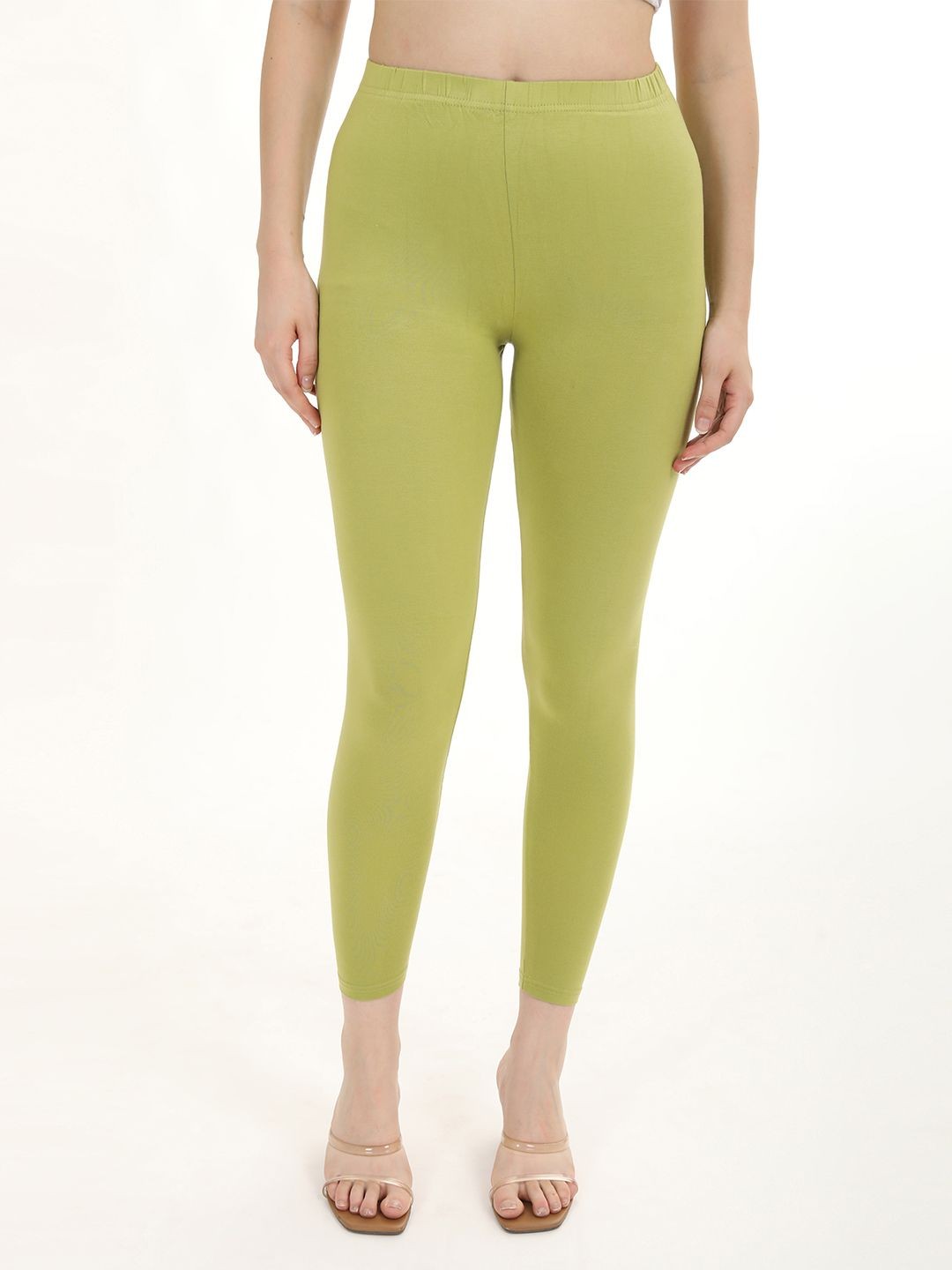 

Fly Birds Women Mid-Rise Ankle-Length Leggings, Lime green