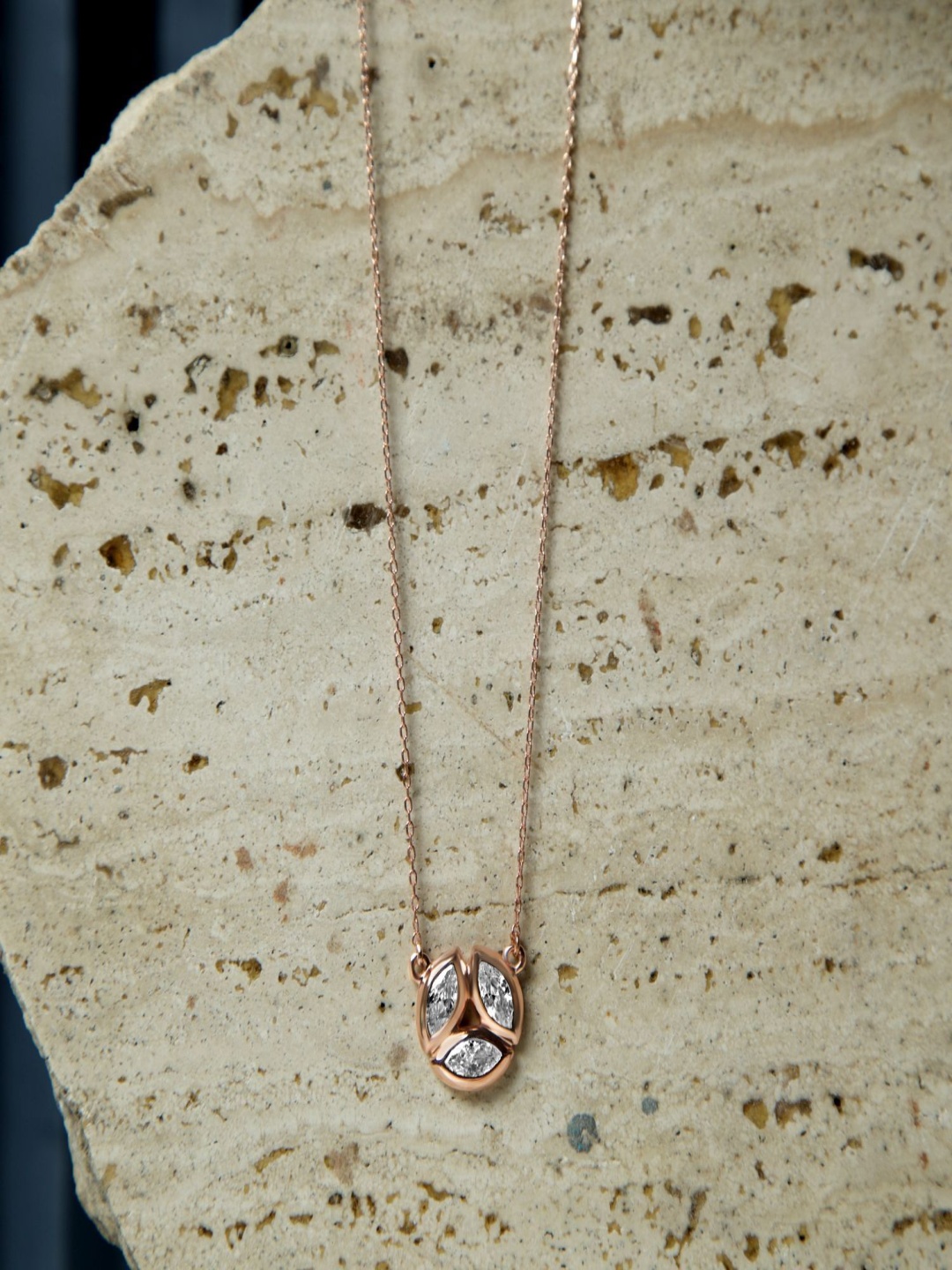 

VELVET IMPERIAL 925 Sterling Silver Rose Gold-Plated Necklace