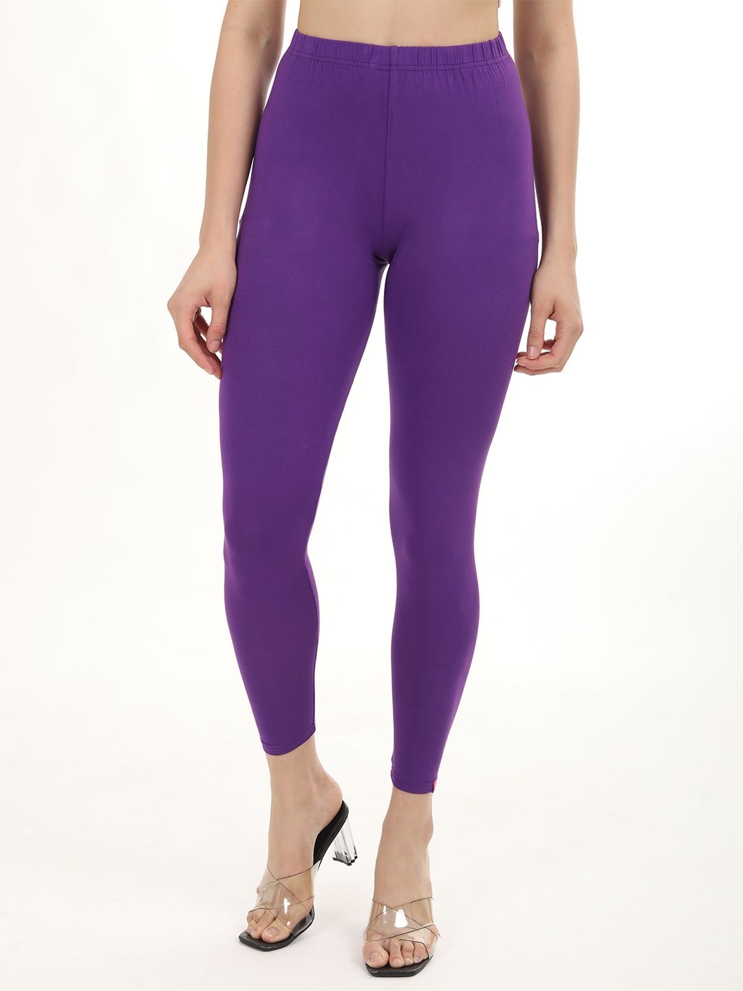 

Fly Birds Women Mid-Rise Ankle-Length Leggings, Purple