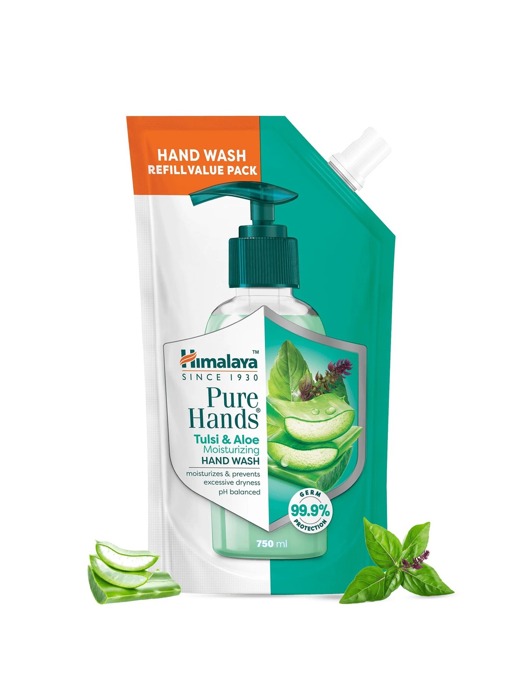 

Himalaya Pure Hands Tulsi & Aloe Moisturizing Hand Wash - 750ml, Green