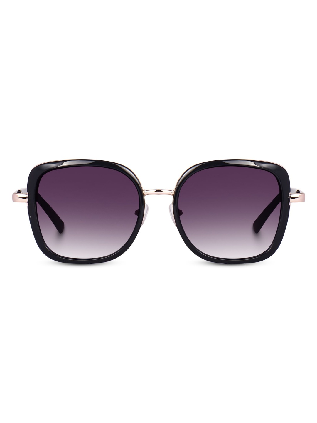 

Peter Jones Eyewear Unisex Square Sunglasses with Polarised Lens NRD008B, Black