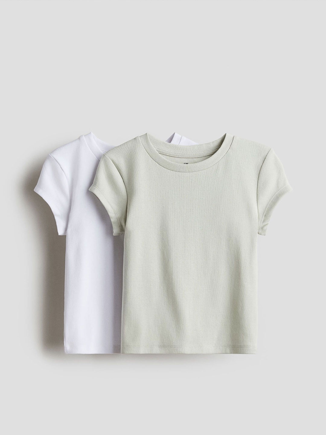 

H&M 2-Pack Cotton Jersey Tops, Green