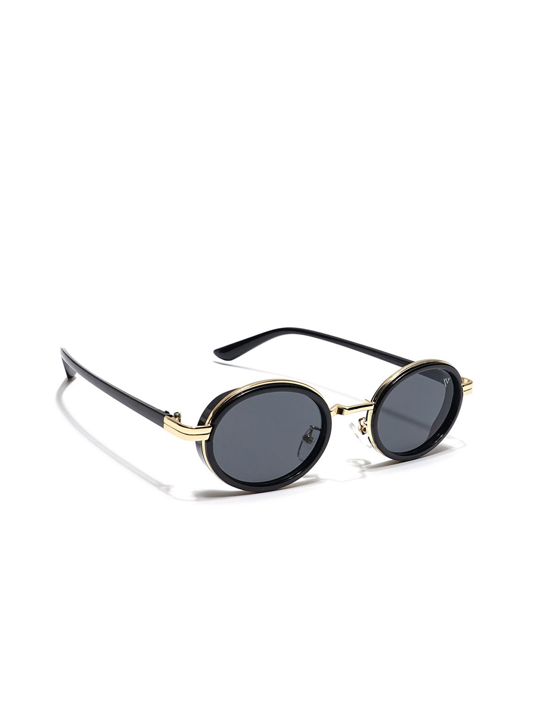 

Voyage Unisex Oval Sunglasses with UV Protected Lens 9383MG6348, Black
