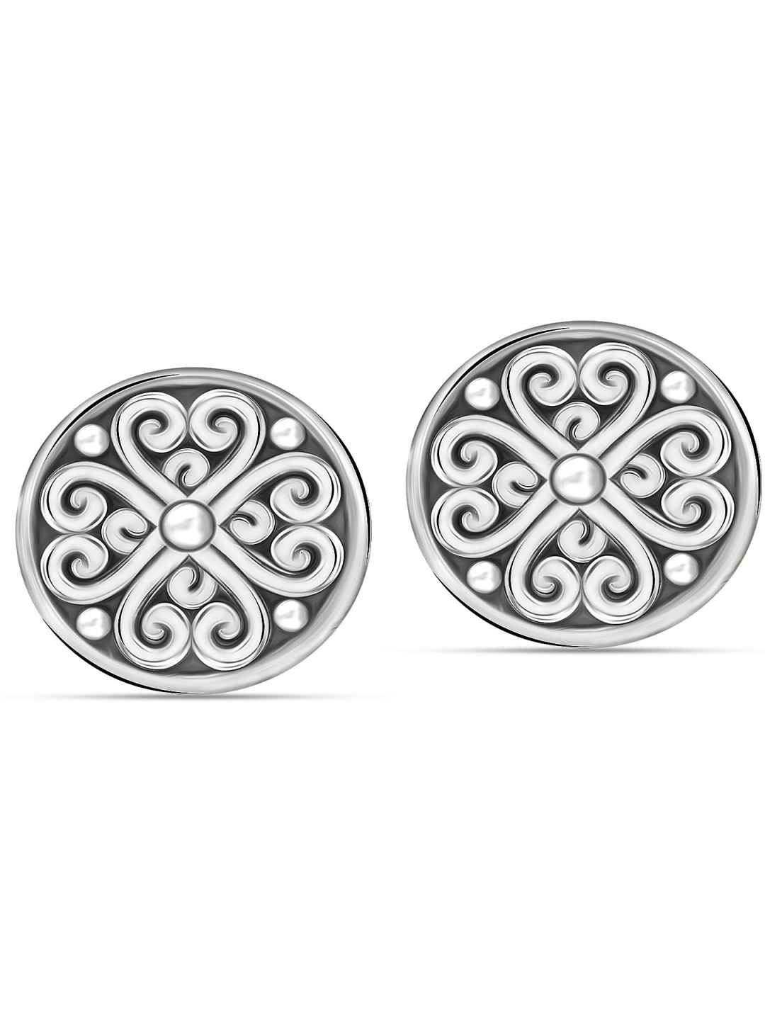 

LeCalla Contemporary Studs Earrings, Grey