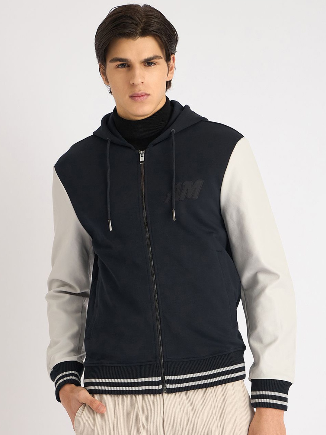 

Antony Morato Men Colourblocked Hooded Sweatshirt, Blue