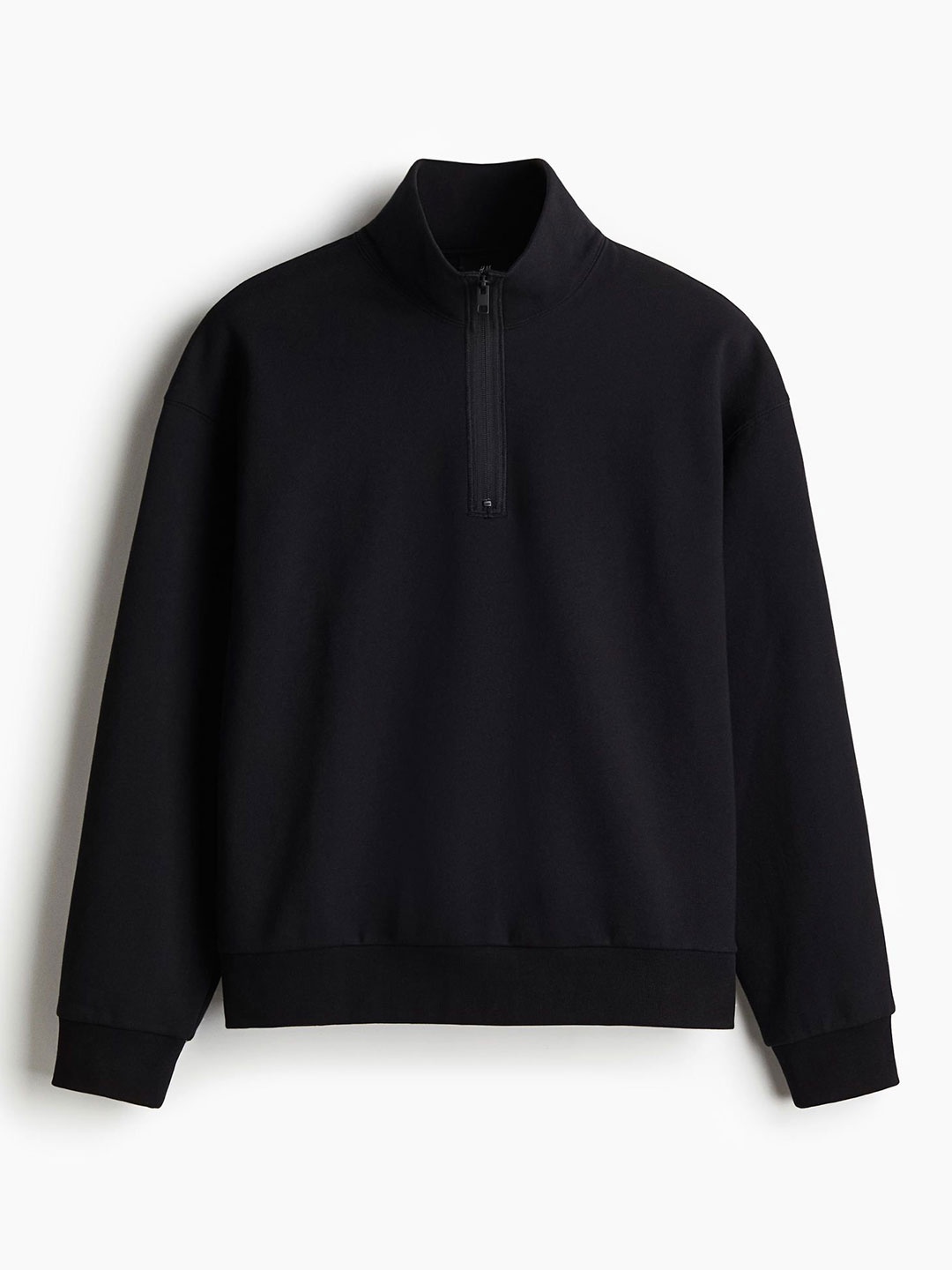 

H&M Loose Fit Zip-Top Sweatshirt, Black