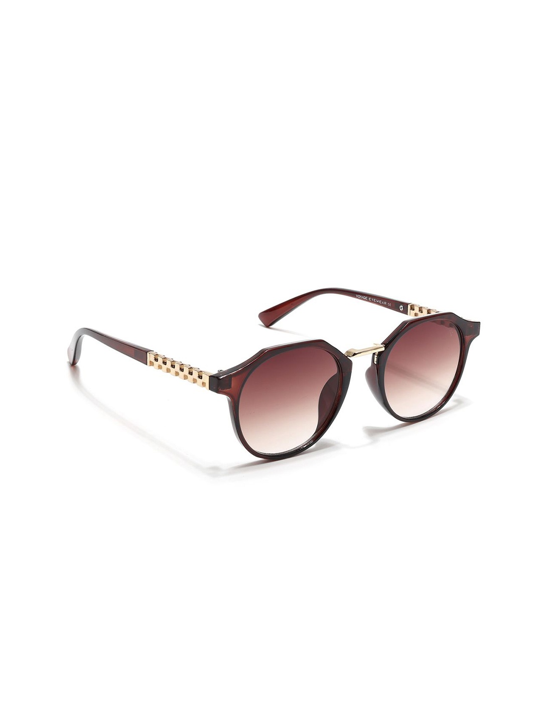 

Voyage Round Sunglasses for Women (Brown & Clear Lens | Brown Frame - MG6427)