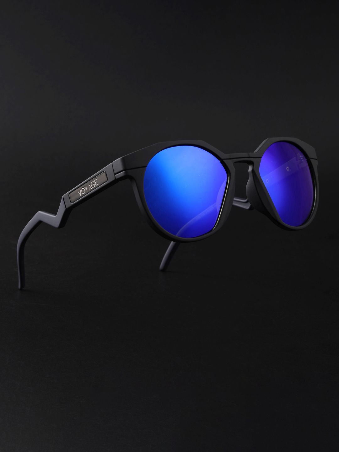 

Voyage Unisex Round Sunglasses 2352PMG6567, Blue