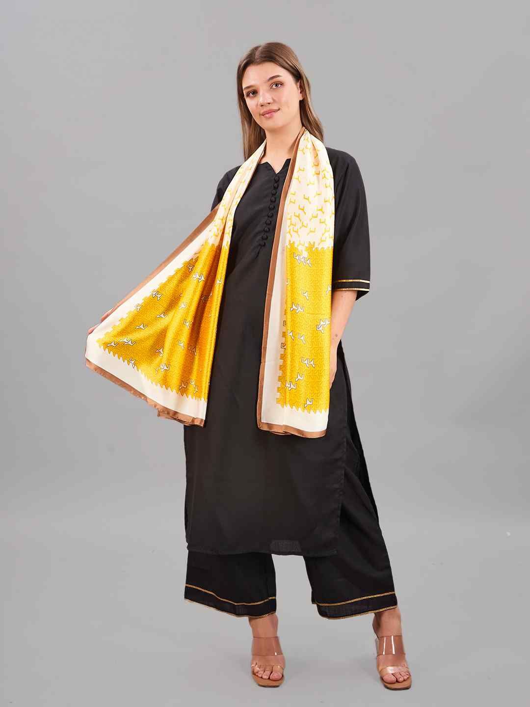 

Tossido Women Printed Stole, Cream