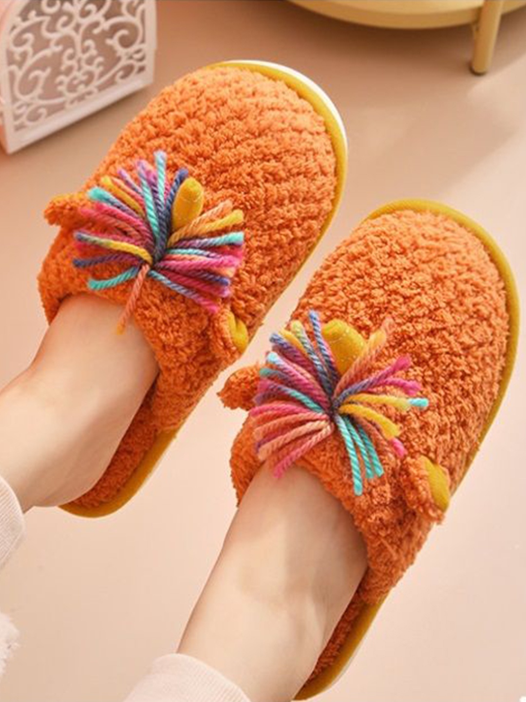 

glitchez Women Room Slippers, Orange