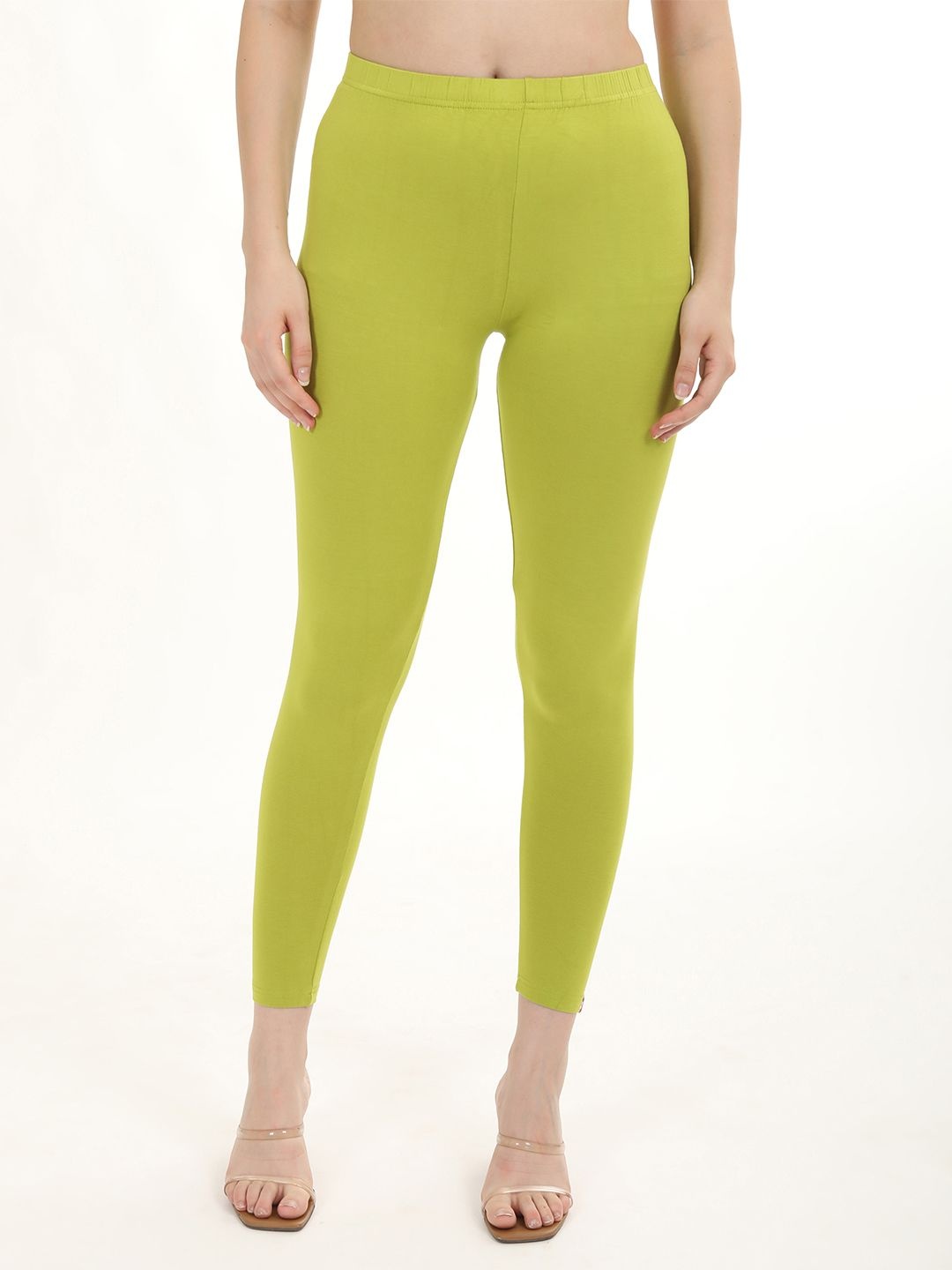 

Fly Birds Women Mid-Rise Ankle-Length Leggings, Green