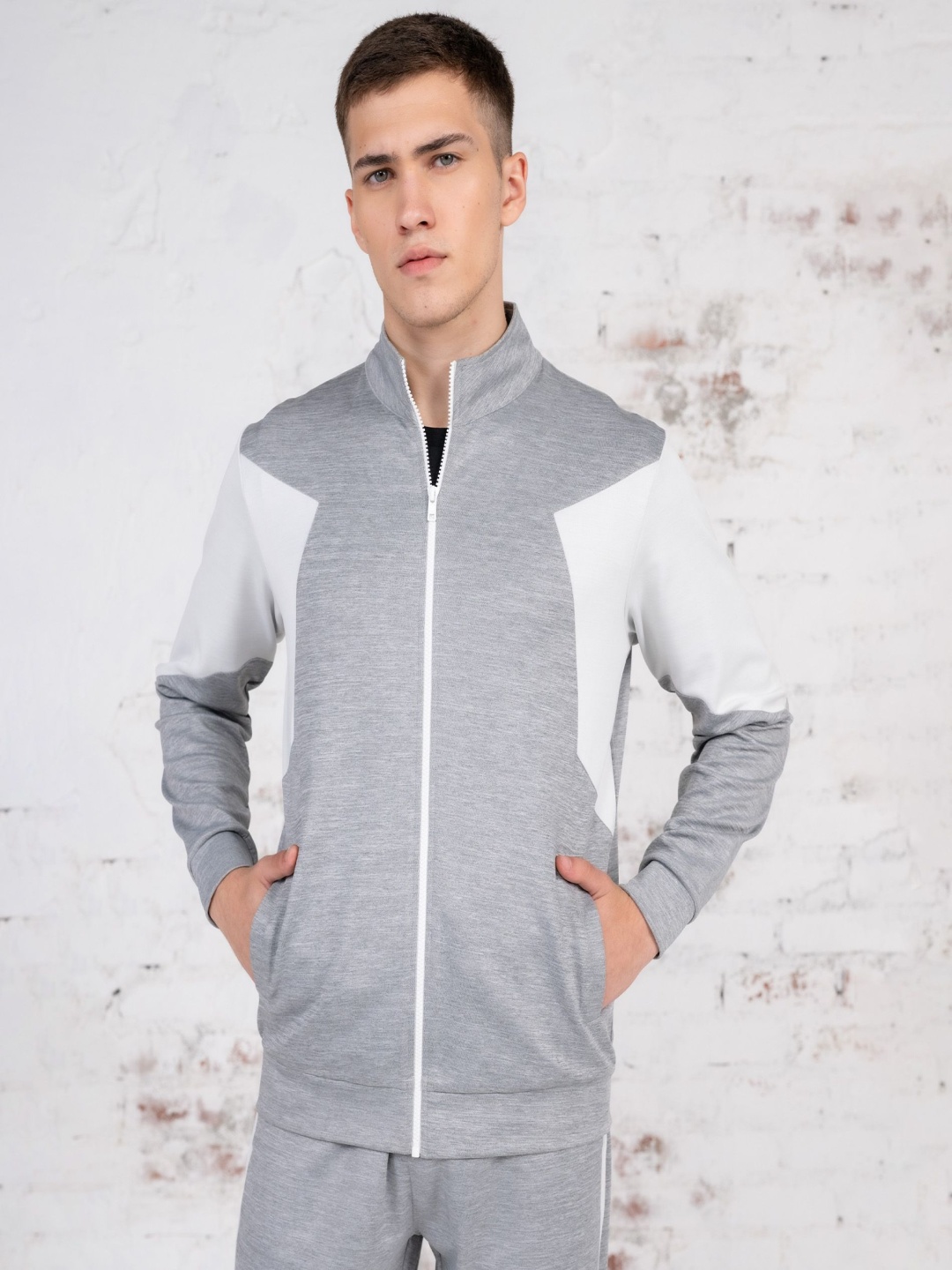 

EDRIO Men Dry fit Tracksuit, Grey melange