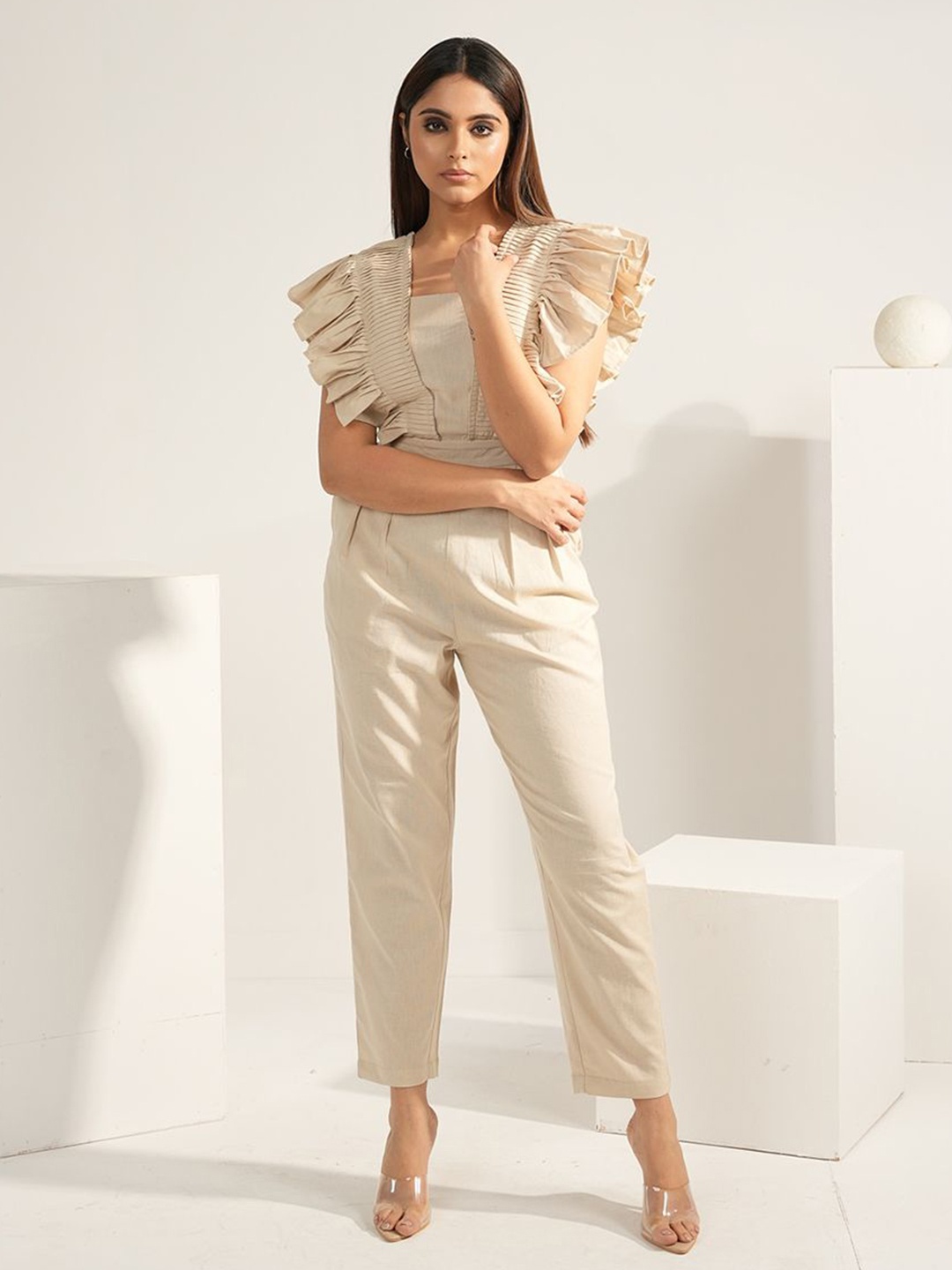 

Aamili Diana Basic Jumpsuit, Beige