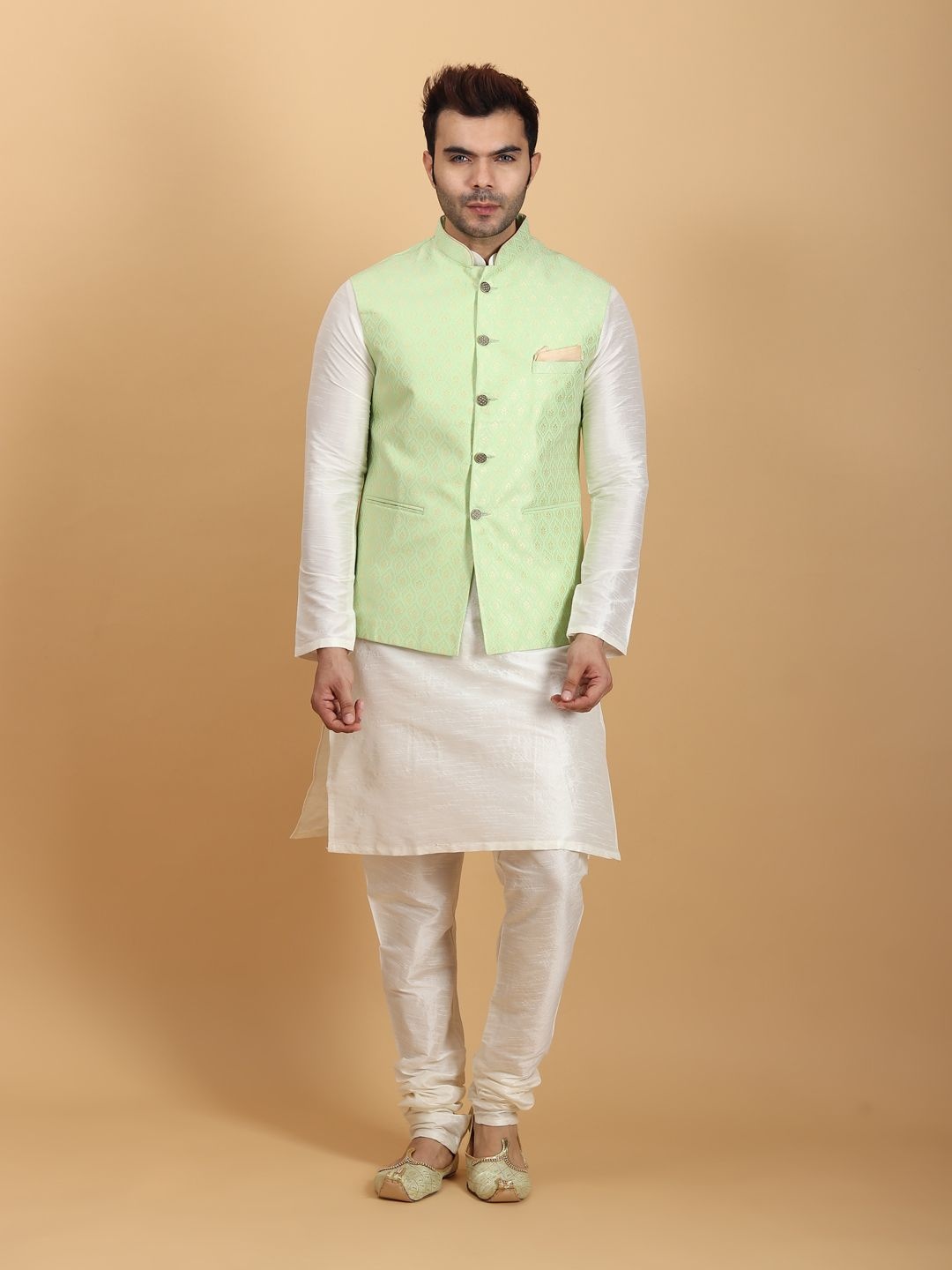 

Ethluxis Men Regular Kurta with Pyjamas, Sea green