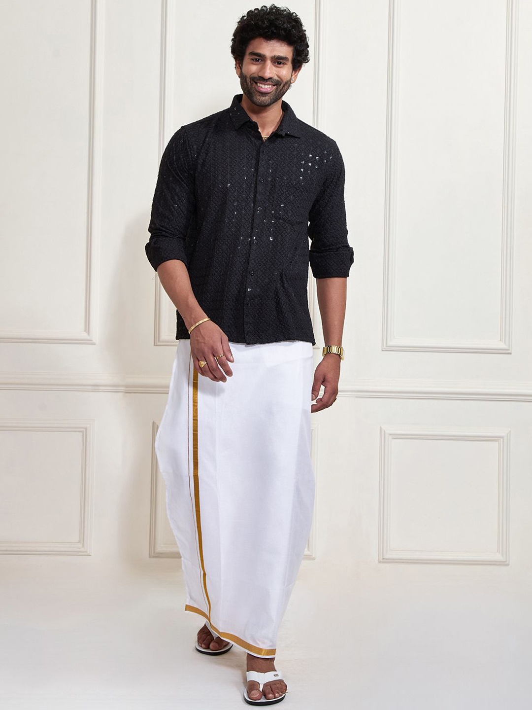 

VASTRAMAY Men Shirt, Black