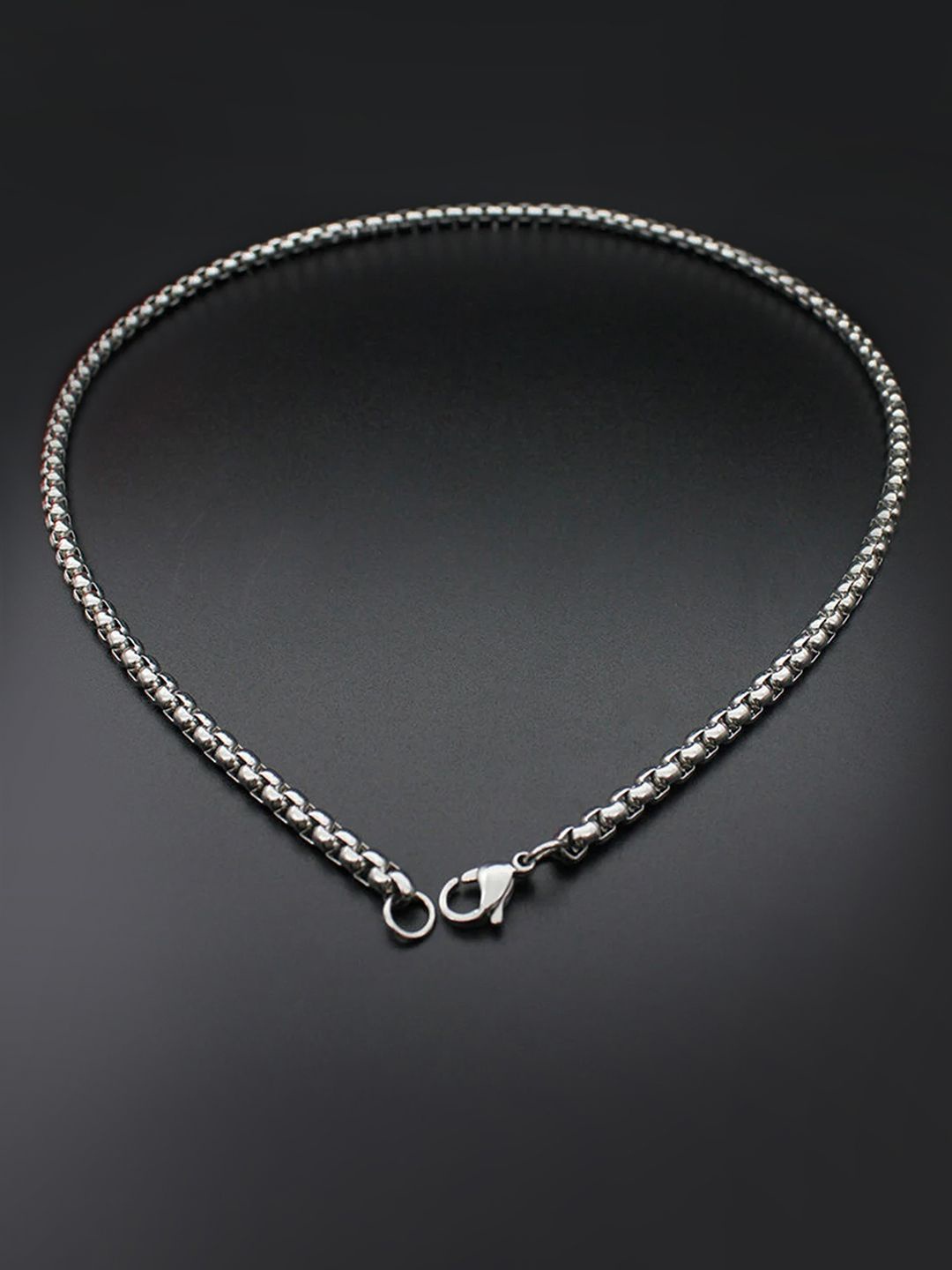 

Peora Men Silver-Plated Stainless Steel Fancy Box Stylish Chain