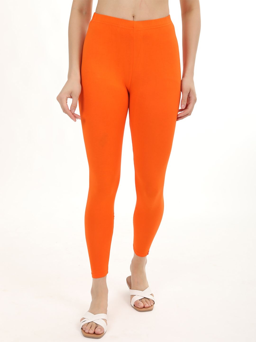 

Fly Birds Women Mid-Rise Ankle-Length Leggings, Orange