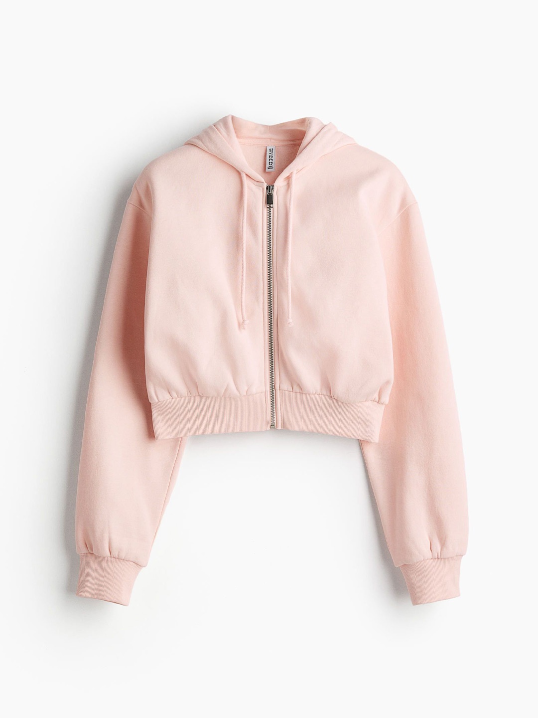

H&M Cropped Zip-Through Hoodie, Orange