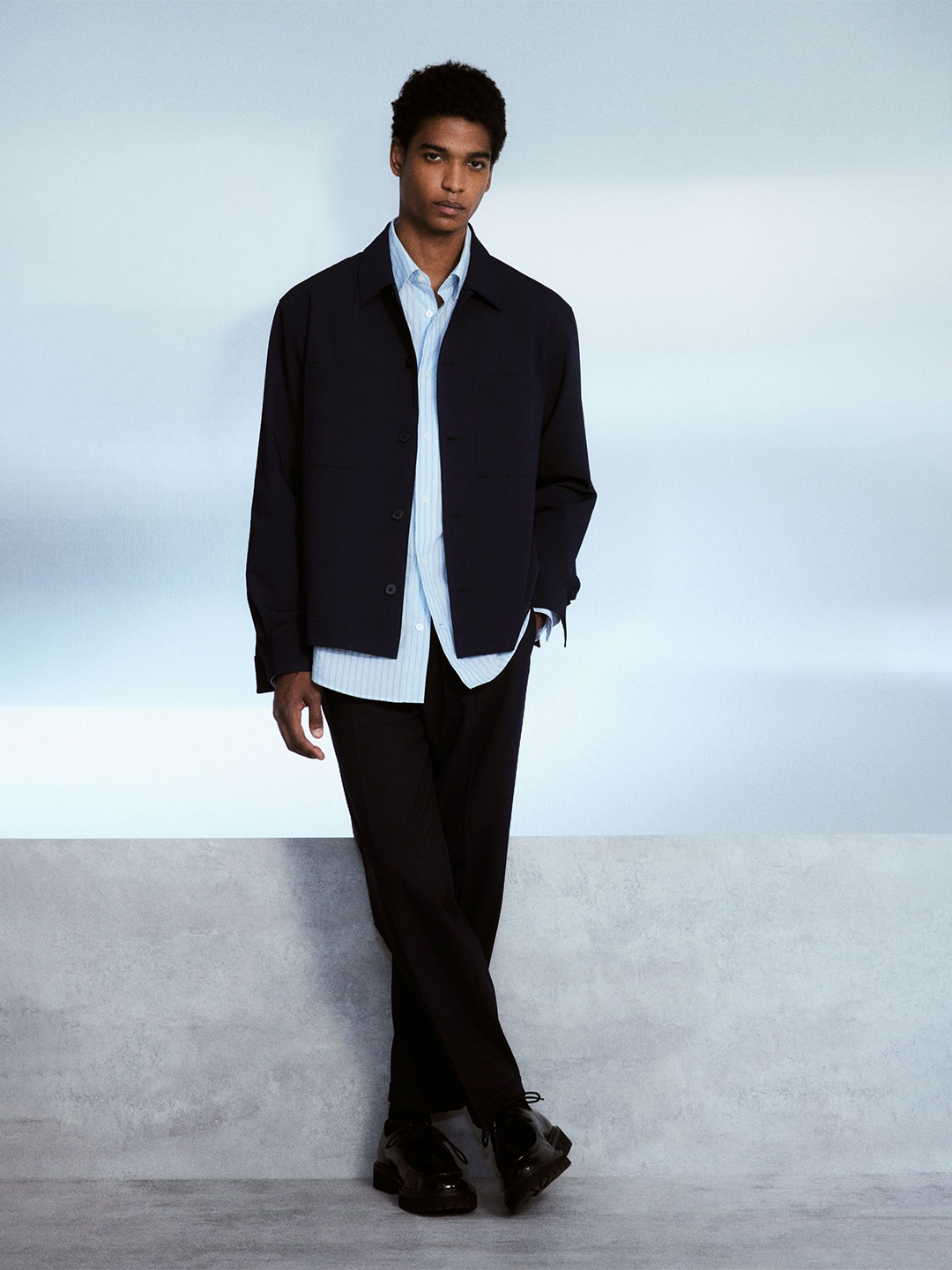 

H&M Regular Fit Overshirt, Blue