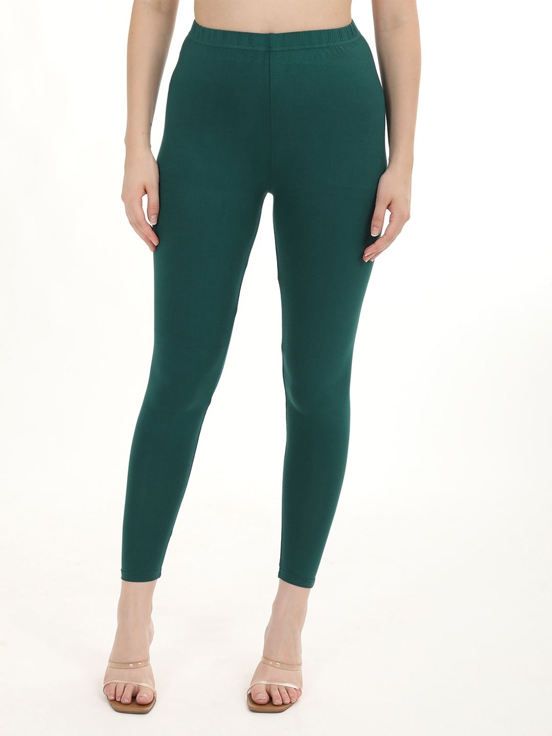 

Fly Birds Women Mid-Rise Ankle-Length Leggings, Green