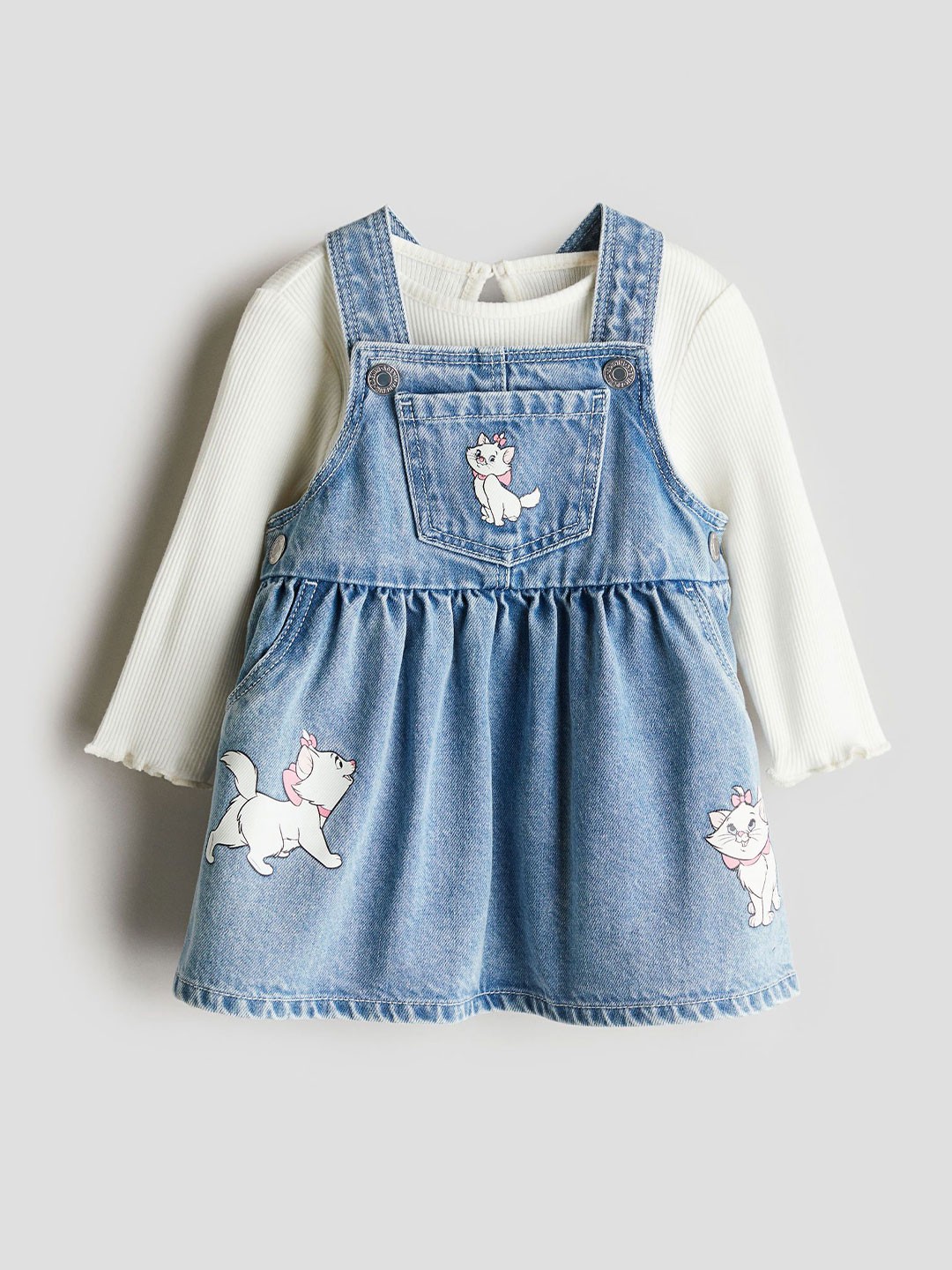 

H&M 2-Piece Top And Dress Set, Blue