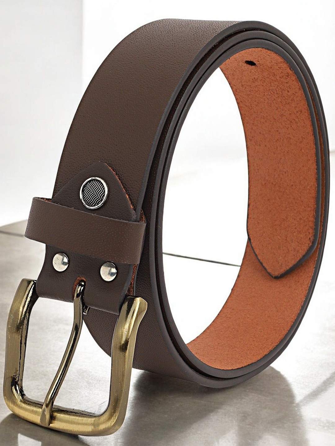 

Provogue Men Leather Belt, Brown