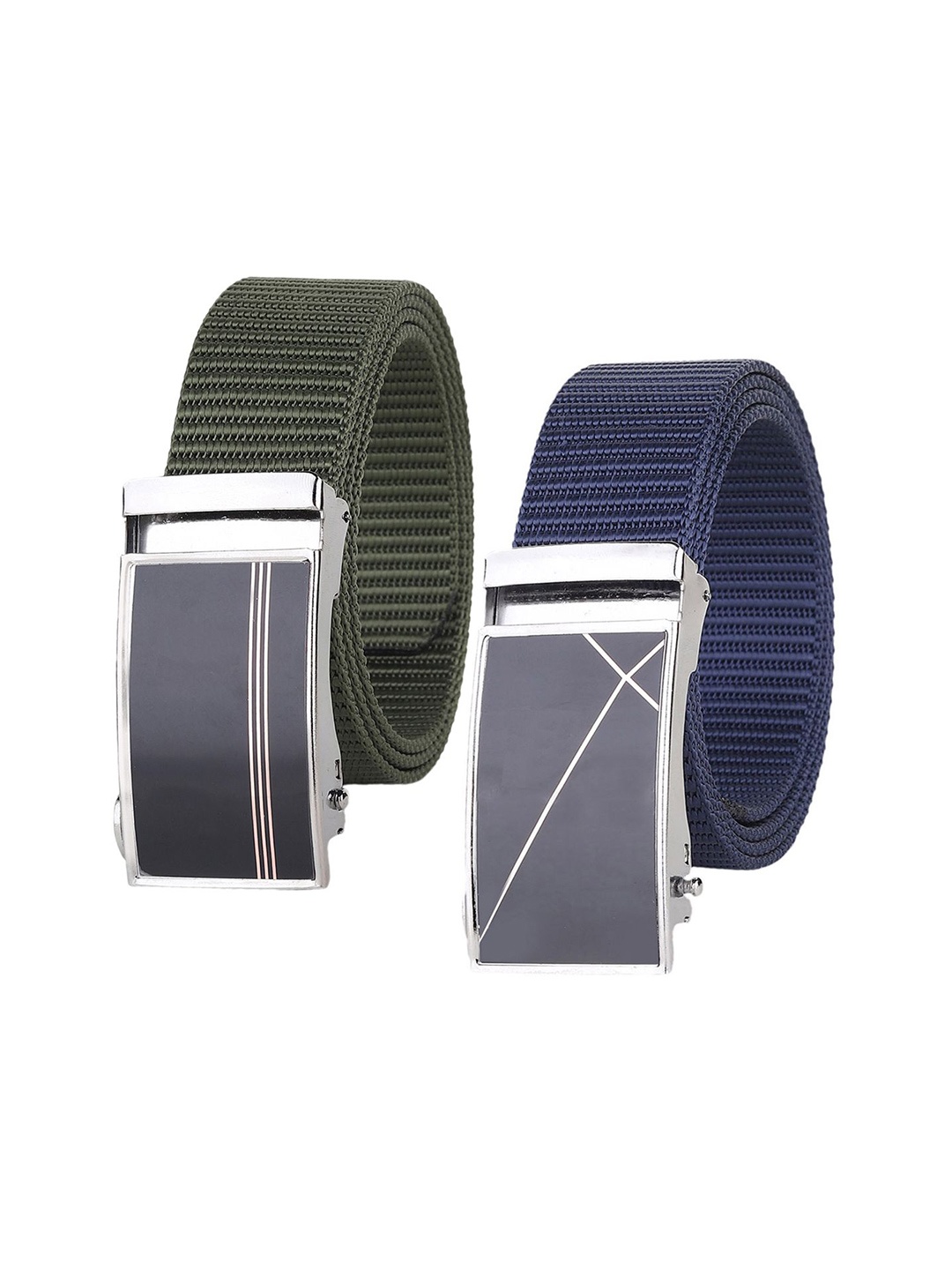 

Provogue Men Pack Of 2 Textured Belts, Green
