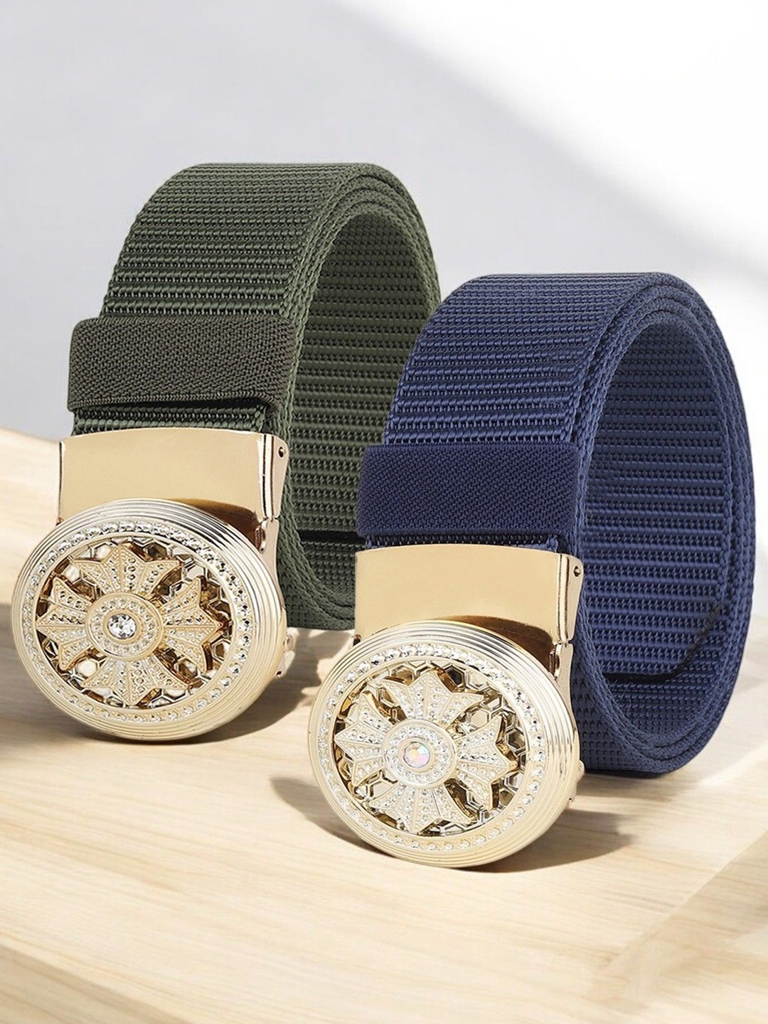 

Provogue Men Textured 2 Belt, Blue