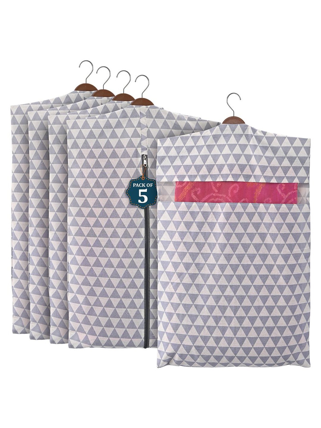 

Kuber Industries Grey Set of 5 Regular Multi-Utility Organisers