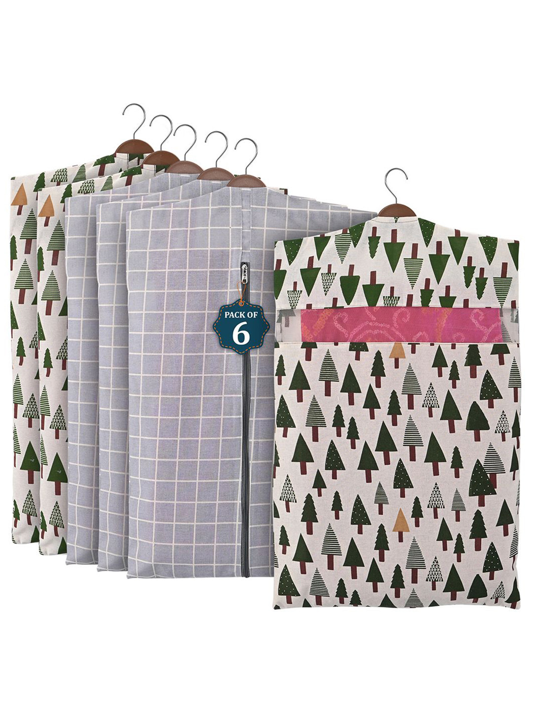 

Kuber Industries Grey Set of 6 Regular Multi-Utility Organisers