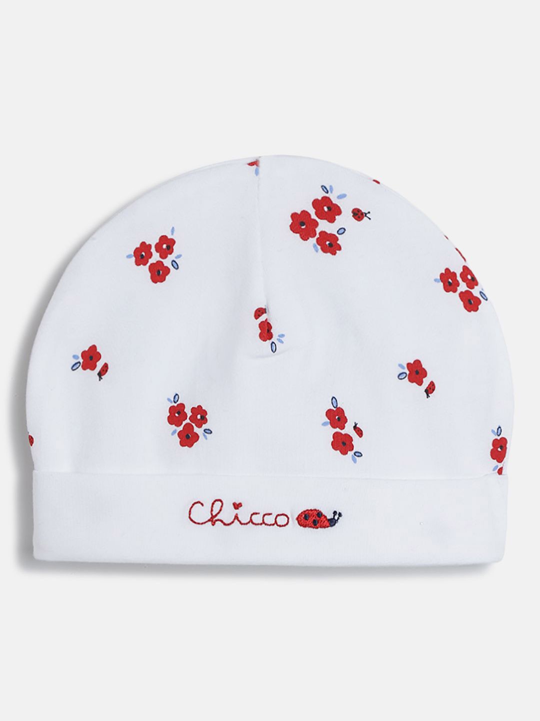 

Chicco Girls Floral Printed Beanie, White