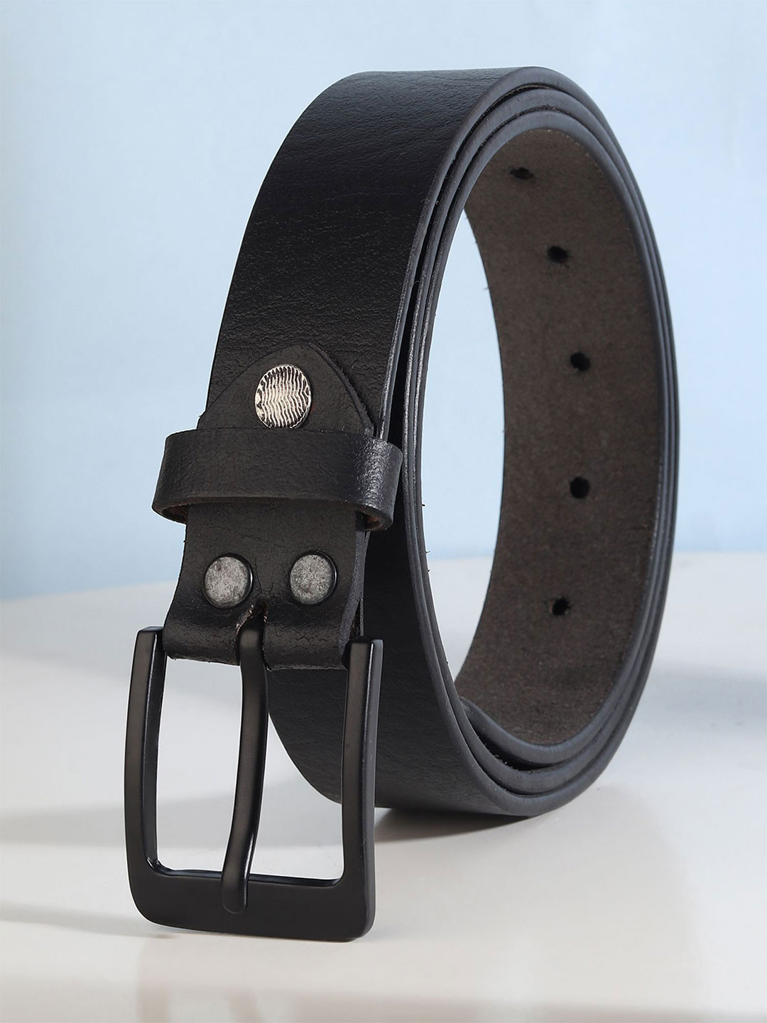 

Provogue Men Textured Leather Formal Belt, Black