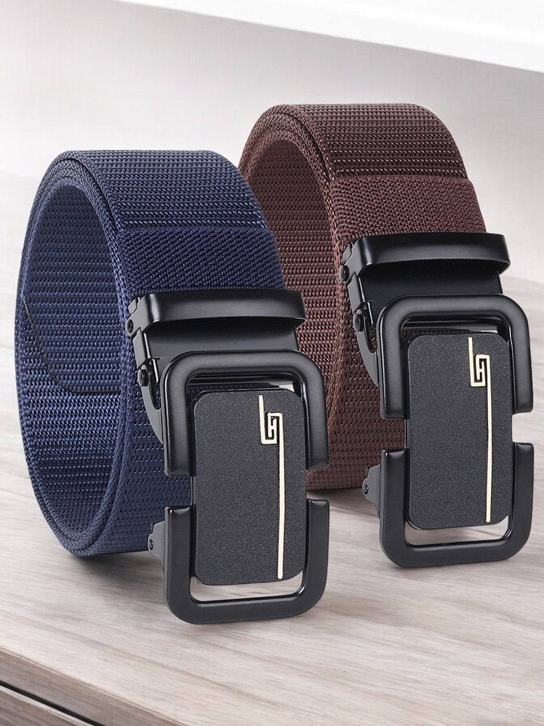 

Provogue Men Textured 2 Belt, Blue