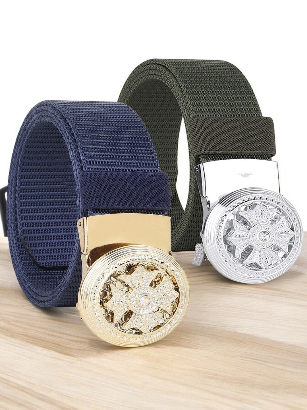 

Provogue Men Textured 2 Belt, Blue