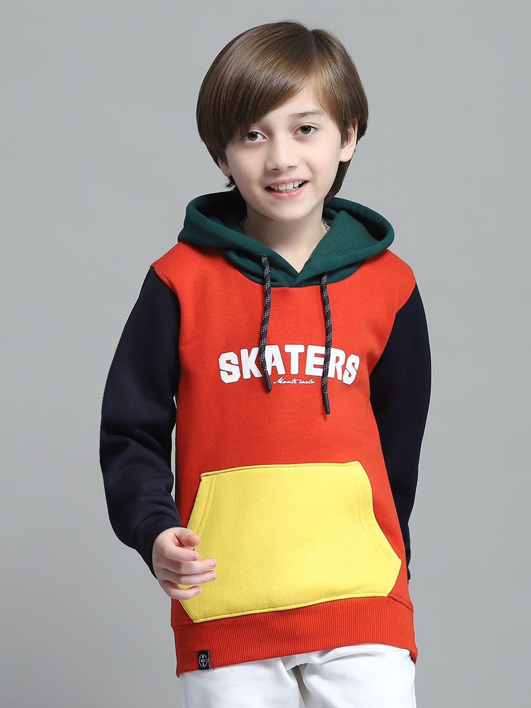 

Monte Carlo Boys Printed Hooded Sweatshirt, Orange