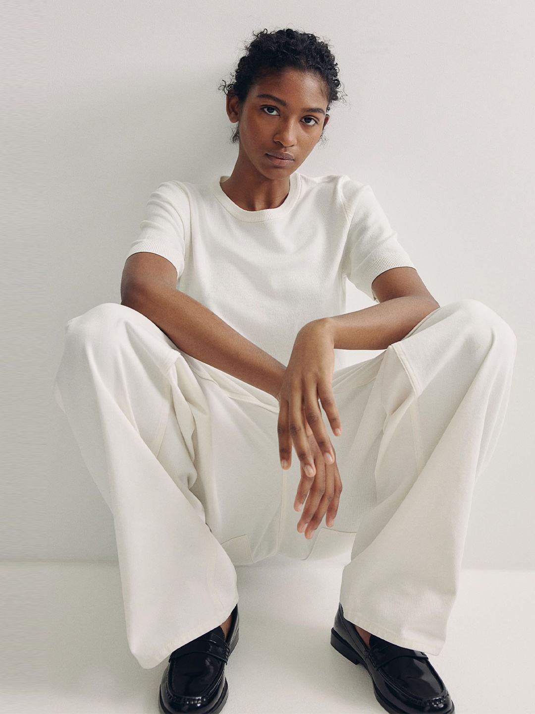 

H&M Fine-Knit Top, White