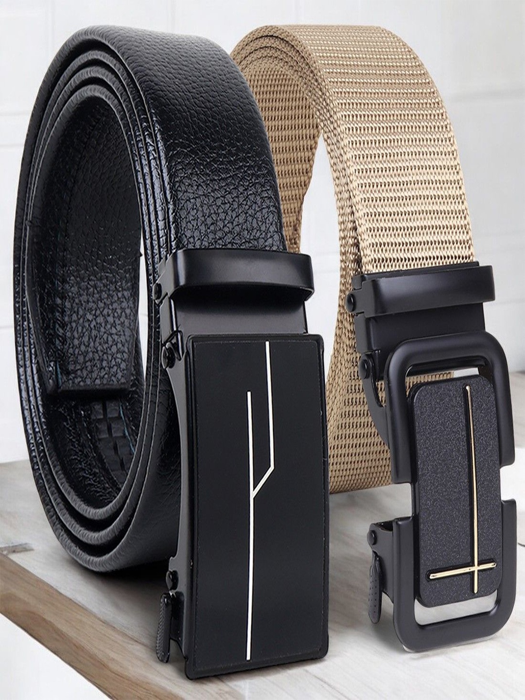 

Provogue Men Textured 2 Formal Belt, Black